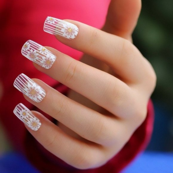 NEW! Set 5, Lace Style, Full Wrap Nail Decals + Gift! - Picture 1 of 2